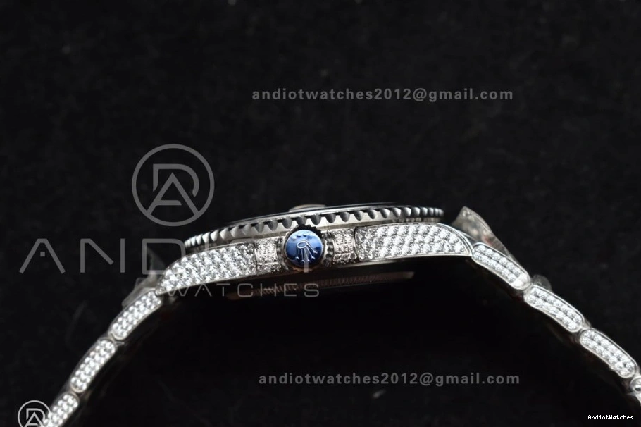 Dial 1149 Chic AMGF Blue Best On 40mm Submariner Full Edition Bracelet VR SS On Diamonds 0523